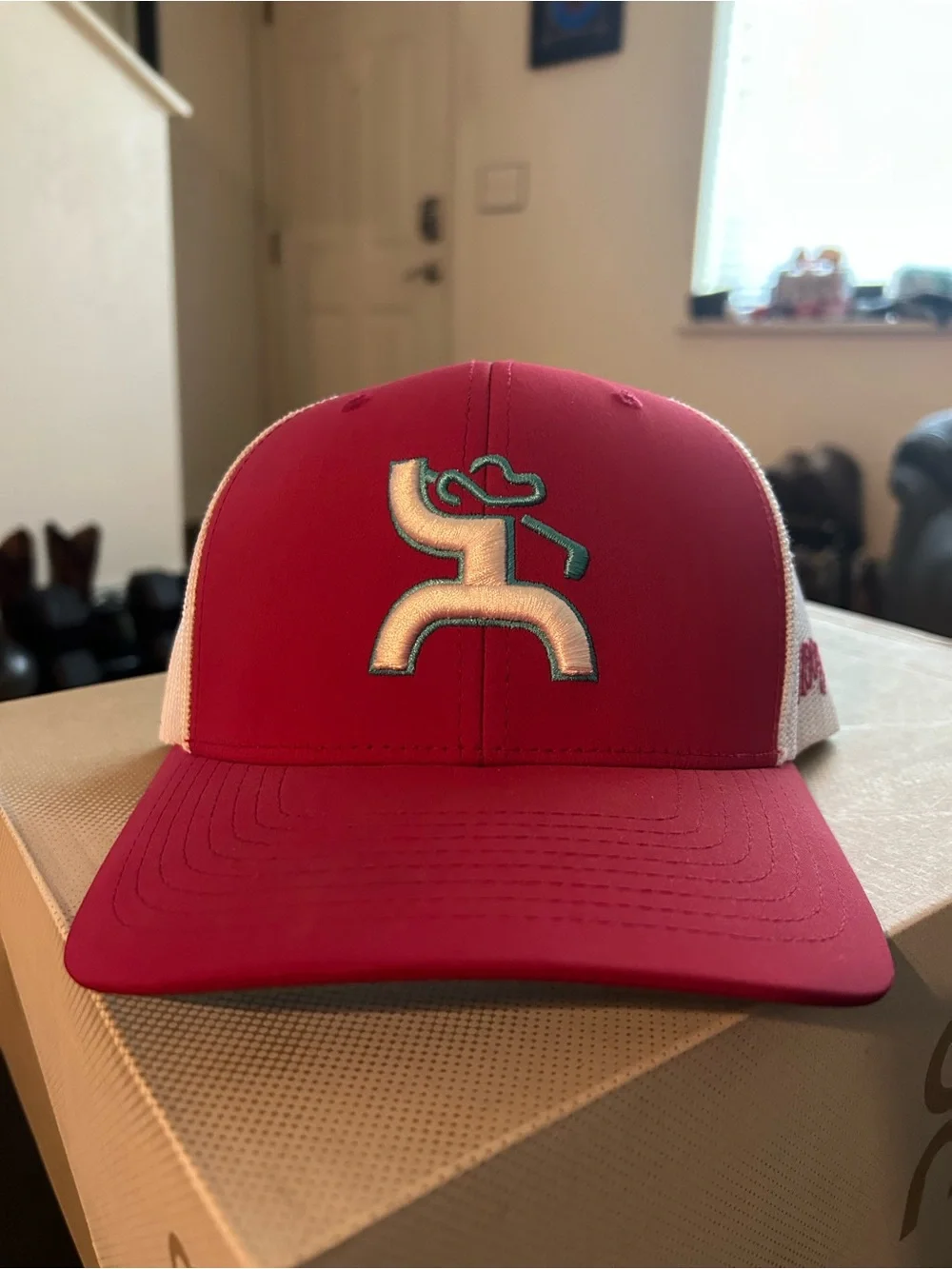 Magenta Trucker Hat with White Mesh